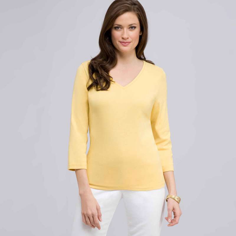 3/4 Sleeve V-Neck Top image number 0