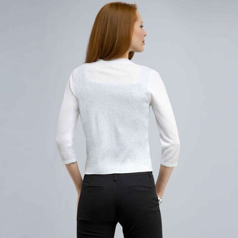Woven Trimmed Cardigan. image number 1