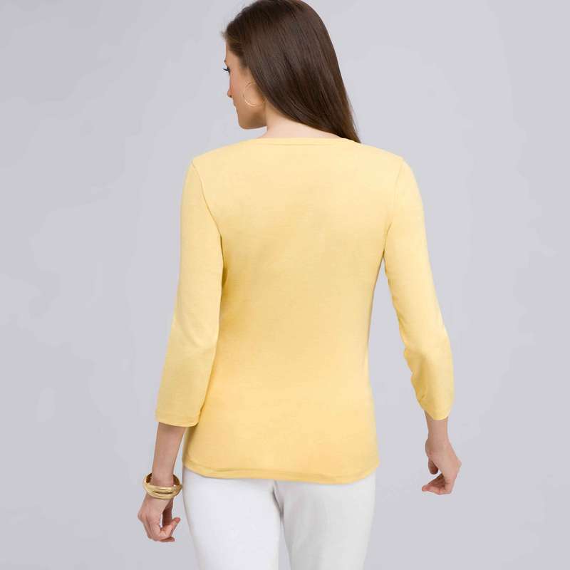 3/4 Sleeve V-Neck Top image number 1